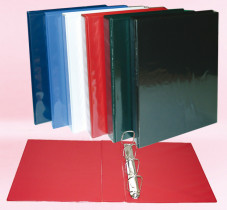 Папка "панорама" А4, 4кольца, PVC, толщина в торце 40мм., син.