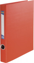 Папка А4, 40мм., 4кольца, картон PVC покрытие, красн.