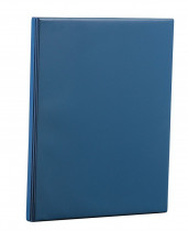 Папка "панорама" А4, 4кольца, PVC, толщина в торце 70мм., син.