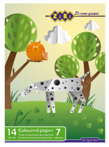 Папір кольоровий А4, 14акр., 7кол., двустронній