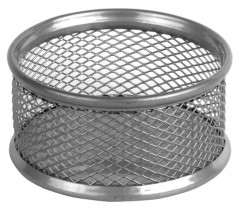 Підставка для скріпок 80x80x40мм, металева, срібл.