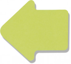 Блок паперу з клейким шаром Стрілка 70*70мм.*50л. неон.