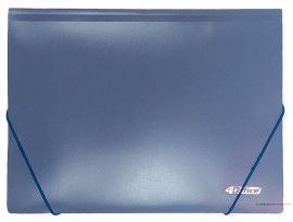 Папка на гумках пластикова А4, син.
