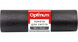 Мешок для мусора OPTIMUM на 120литров 70*100см.*10шт/рул. LD, черн.