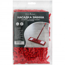 Насадка змінна для швабри 43см. мікрофібра "1000 пальців" (Локшина), черв.