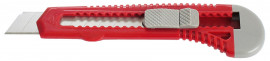 Нож канцелярский большой 18мм., пластиковый корпус, красно-серый