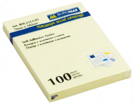 Блок паперу з клейким шаром 102*76мм.*100л, жовт.
