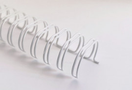 Пружини метал. 9,5 мм.; 3:1, 100шт/уп., біл.