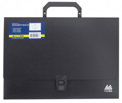 Портфель А4, 35мм., металік чорн.