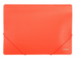 Папка на гумках пластикова А4, черв.