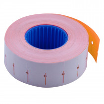 Этикет-лента 22*12мм., прямоугольная, внутренняя намотка, 1000шт./рул., 10рул/уп., оранж.