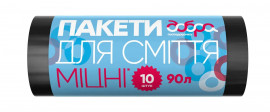 Мішки для сміття на 90л. 65*95см.*10шт., LD, чорн.