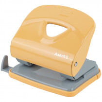 Дырокол на 2 отверстия, до 30 листов Exakt-2 Earth colors, металлический, желтый