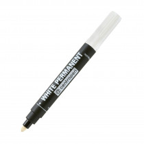 Маркер перманентний, круглий наконечник 2,5мм., 8586, біл.