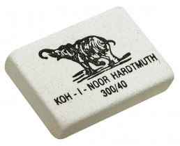 Гумка Hardmuth 300/40, з натурального каучуку, велика, біл.