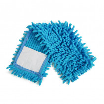 Насадка Моп плоская для швабры 43см. Микрофибра "1000 пальцев" (Лапша), голуб.