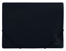 Папка на гумках пластикова А4, чорн.