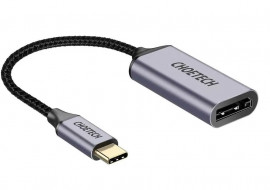 Адаптер Type-C до Display Port коаксиальный кабель (HUB-H11-GY-V2), серый