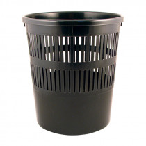 Корзина для бумаг 8л. пластиковая, черн.