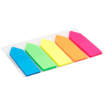 Закладки-стрелки пластиковые 12х45мм., 125шт., 5 цветов по 25 листов, неон