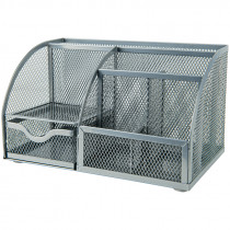 Подставка-органайзер 220*140*130мм., на 7 отделений, металлическая, серебр.