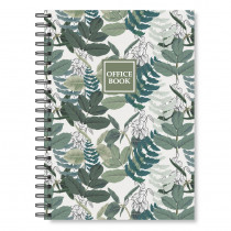 Тетрадь на спирали А4, 100л., клетка, твердая обложка "Листья зеленые" (А4-T100Єв-402), зелен.