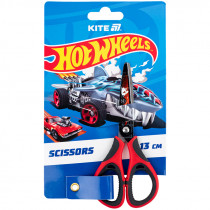 Ножиці  дитячі з гум. вставками, малюнок на лезах, 13см Hot Wheels