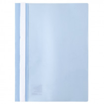 Скоросшиватель с прозрачным верхом А4, голуб. лед
