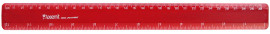 Линейка пластиковая 30см/12", цветная, бордо