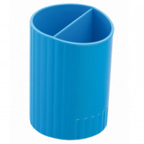 Підставка для ручок на 2 відділення, пластикова, син.