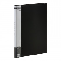 Папка со скоросшивателем JOBMAX, корешок 16мм., 450мКм пластик, до 150 лист., черн.