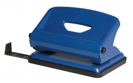 Дырокол на 2 отверстия, до 25 листов (4318), металлический, син.