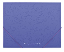 Папка на гумках Barocco А5, пластик, фіолет.