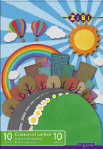 Картон цветной 10цветов - 10листов, 230г/м2 KIDS Line