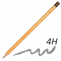 Карандаш простой графитный технический для черчения и графических работ 1500 4H