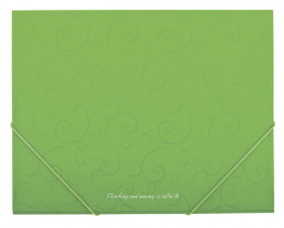 Папка на резинках Barocco А5 пластик, салат.