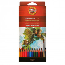 Карандаши акварельные, 24цв. MONDELUZ 3718