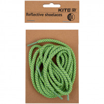 Шнурівки для взуття світловідбиваючі, салат.