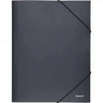 Папка на гумках А4, пластик, товщина 500мкм., сірий