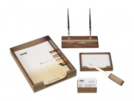 Набор настольный деревянный 5 предметов DIRECT, орех (5159XDX)