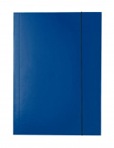 Папка на резинке А4, картон, темно-син.