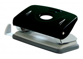 Діркопробивач на 2 отвори, до 10 аркушів (4344), металевий, чорн.