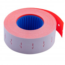 Этикет-лента 22*12мм., прямоугольная, внутренняя намотка, 1000шт./рул., 10рул/уп., красн.