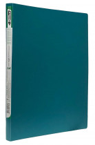 Папка с боковым прижимом и карманом, корешок 18мм., 500мкм пластик, до 120 лист., зелен.