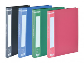 Папка со скоросшивателем и карманом 18мм., пластик, ассорт.