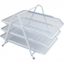 Лоток горизонтальный 3 в 1, металлический, бел.