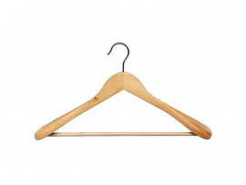 Вешалка деревянная для верхней одежды, с перекладиной, 45см. х 5,8см. х 23,5см.