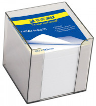 Подставка с блоком бумаги офсет 9*9*9см. 1000л. ВМ.2290, дымч.