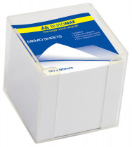 Подставка с блоком бумаги офсет 9*9*9см. 1000л. ВМ.2290, прозр.