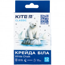 Мел белый, 12 шт. Kite Classic